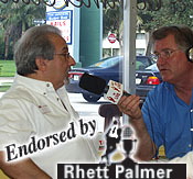 On Site Window Tinting owner Vinny Piazza with local radio personality Rhett Palmer